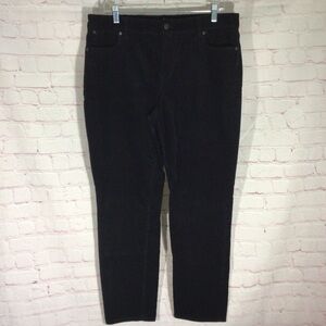 Talbots Signature Black Corduroy Plus Size Pants - Size 14